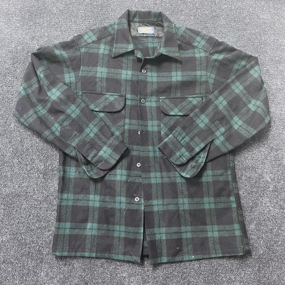 Pendleton Other - Vintage Pendleton Shirt Mens Medium Plaid Wool Button Up Made USA 90s